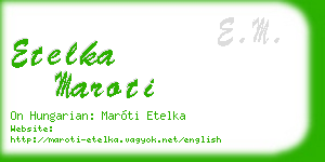 etelka maroti business card